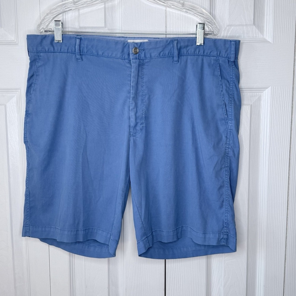 Peter Millar Mens 38"  Blue‎ Tencel Lyocell Stretch Premium Chino Golf Shorts